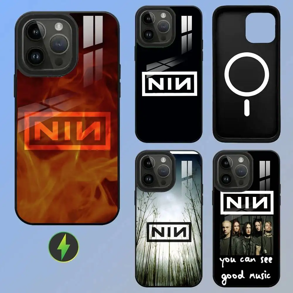 

Nine Inch Nails Wireless Charging Glass Texture Printed Phone Case For iPhone 11/12/13/14/15/16/17 Plus, Pro, Pro Max & Air