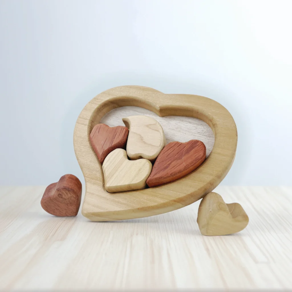 Romantic Wooden Heart Puzzle - 20 Reasons Why I Love You - Perfect Gift for Couples on Valentine's, Anniversaries, Christmas