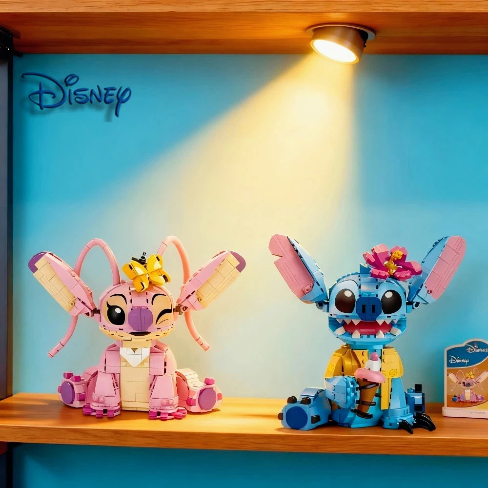 Bloques de Construcción Stitch Angel CP 2026 - Juguetes de Dibujos Animados de Piezas Grandes con Orejas Móviles, Regalo de Ensamblaje para Niños y Niñas, Cumpleaños