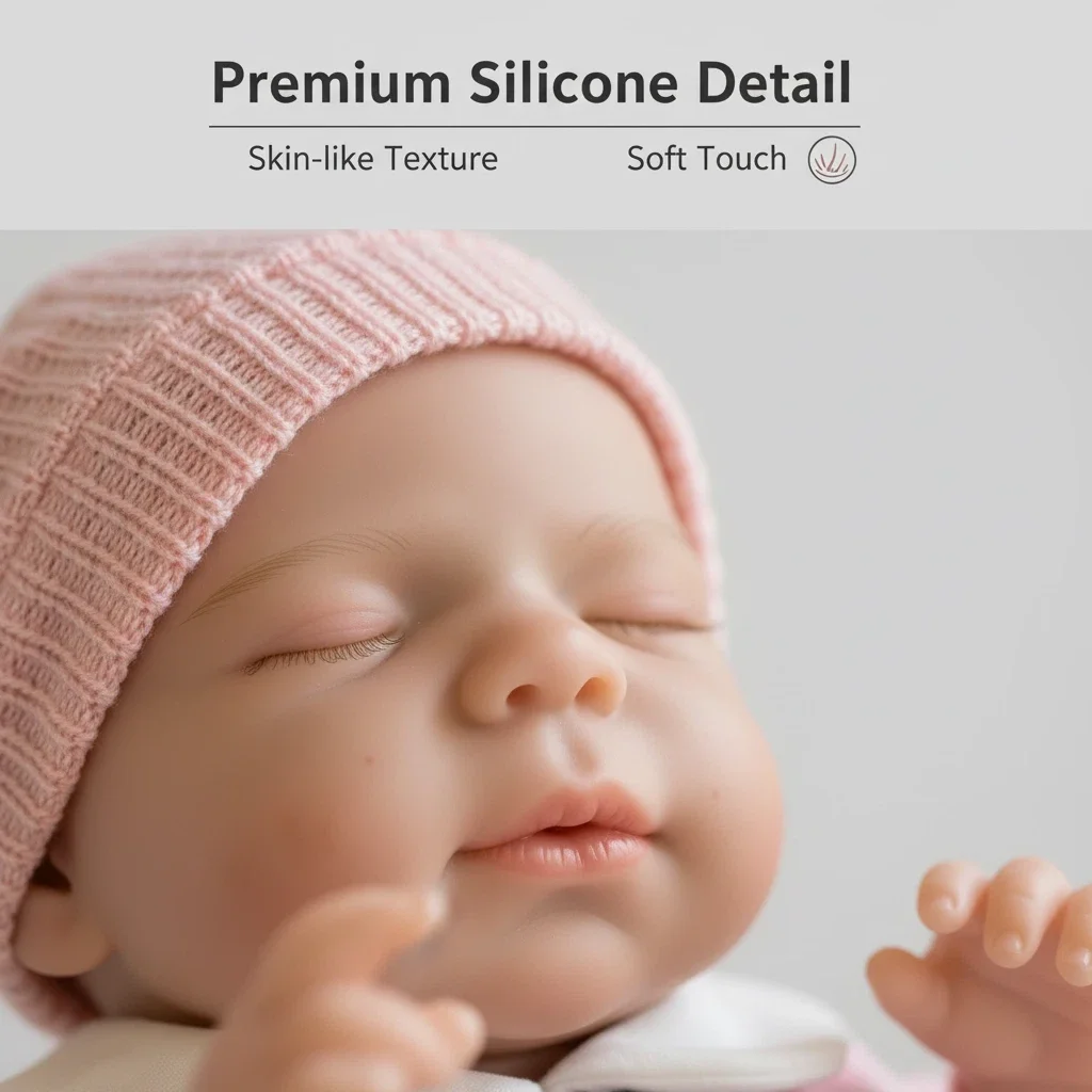 NPK Pascale 12 Inch Lifelike Reborn Doll Realistic Art Doll Toy Collectible Gift Solid Platinum Silicone Mouth Can Open Flexible