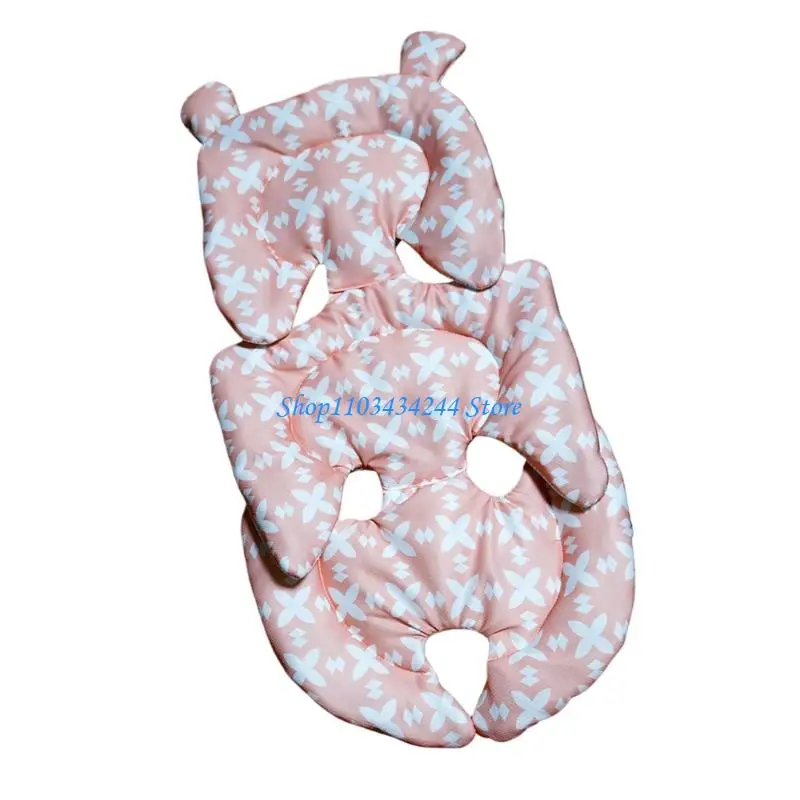 Reversible Infant Strollers Pad Soft Cotton Summer Winter Car Liner Cushion for Newborns Travel Gear