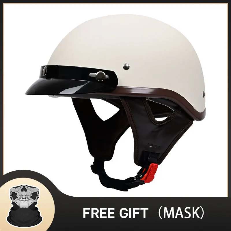 

Unisex Light Weight Matt White Motorcycle Summer Season Women Half Helmet Original Helmet Capacete Casco Moto