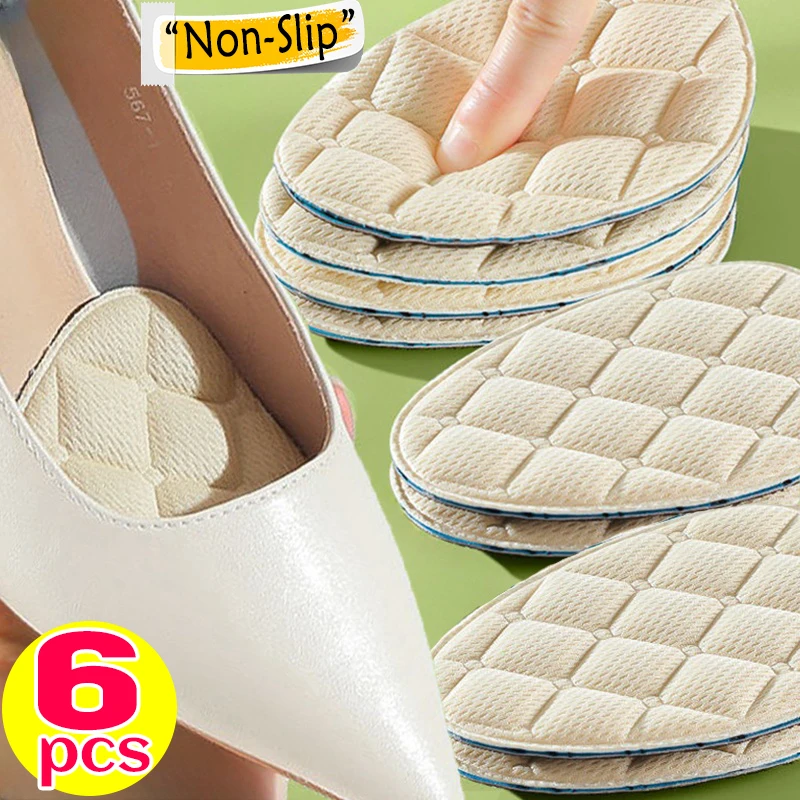 Almofadas de Absorção de Suor Respirável para Sapatos, Antepé, Inserir Palmilhas Metade do Tamanho, Sola Antiderrapante, Alívio da Almofada