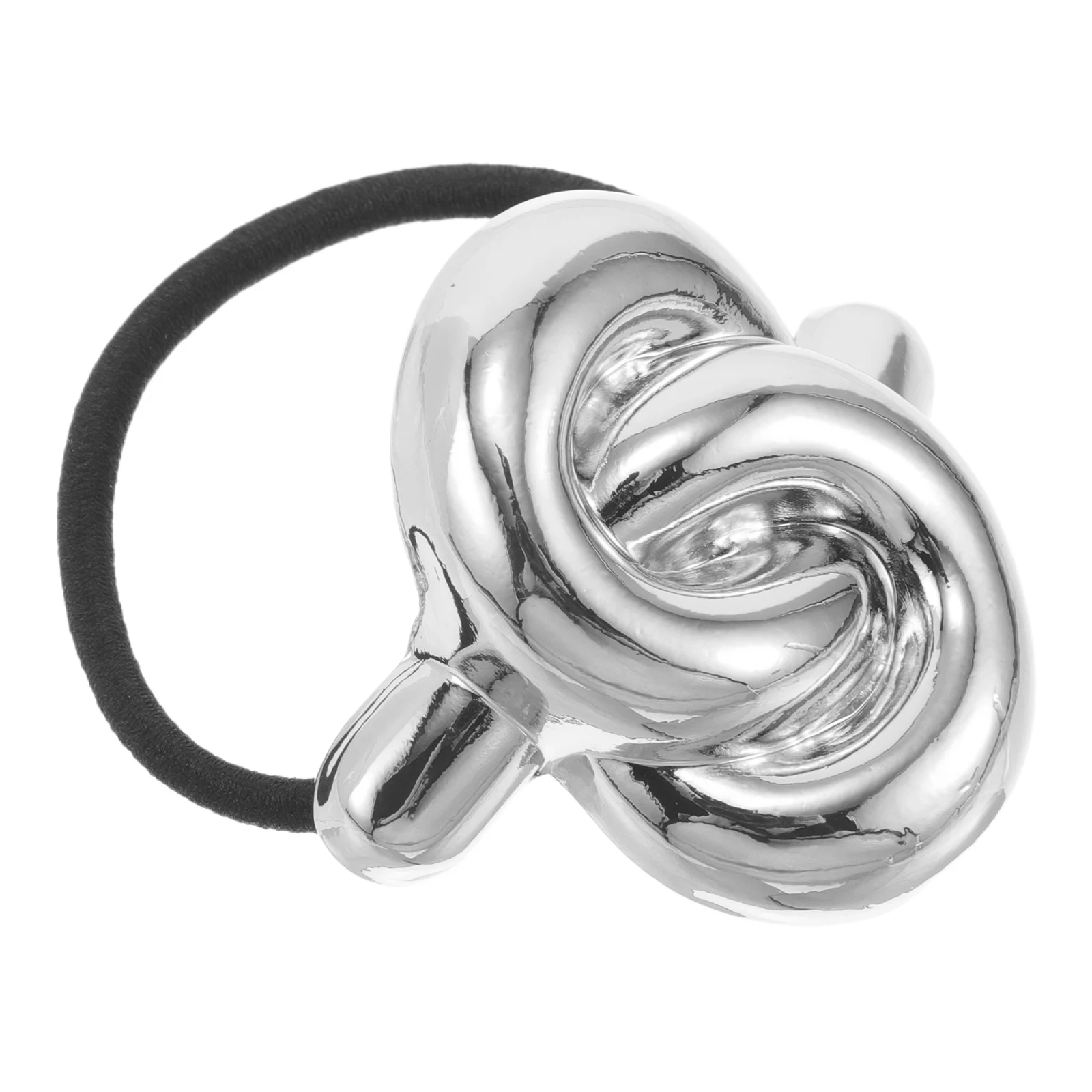 

Geometric Metal Knot Hair Bands Elastic Ponytail Ties Vintage Decorative Cuffs High Elasticity Durable Comfort Hair Accessories