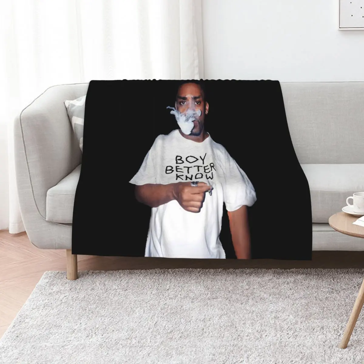 Wiley aka Eskiboy - bbk Tee Throw Blanket لطيف منقوشة خمر الفانيلا النسيج أريكة سرير البطانيات
