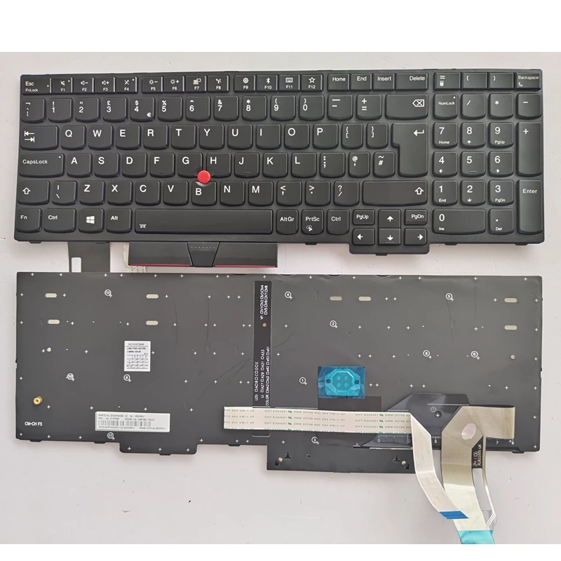 

UK/BR Keyboard for ThinkPad E580 E585 E590 E595 L580 L590 T590 P52 P72 R590 P51S T580S E590 P52 T15 Gen 1/T15 Gen 2