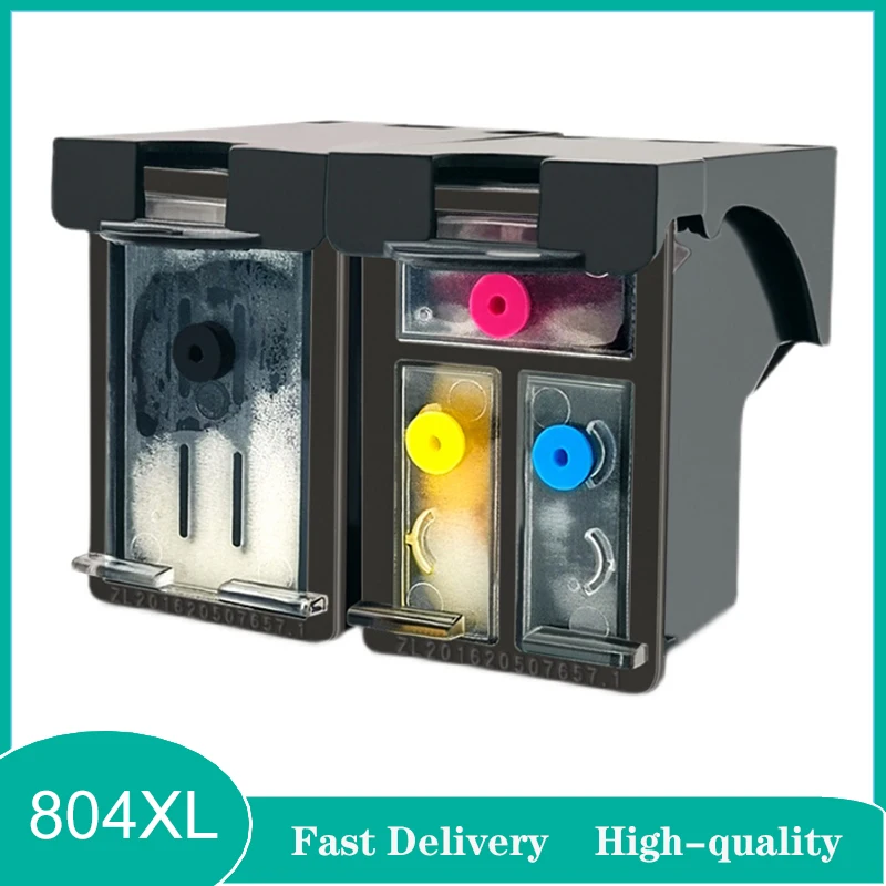 

Vilaxh For HP804 804XL 804XXL Refillable Ink Cartridge Envy Photo 6220 6222 6230 6232 6234 6252 6255 6258 7120 7130 Printer