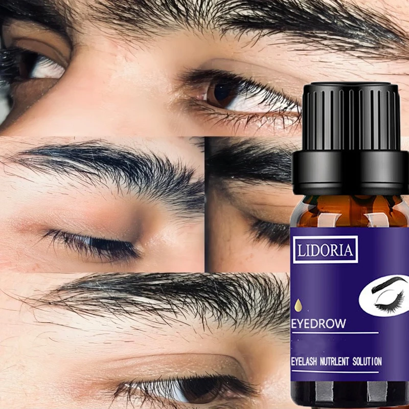Suero para el crecimiento de cejas, producto anticaída para el crecimiento del cabello de pestañas, previene la calvicie, alargamiento más grueso, maquillaje de cejas, 10ml