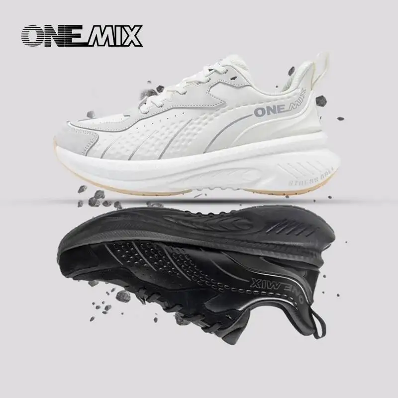 

ONEMIX 2025 Зимние тренировочные кроссовки для мужчин и женщин: кожаные, теплые, износостойкие, для бега и ходьбы