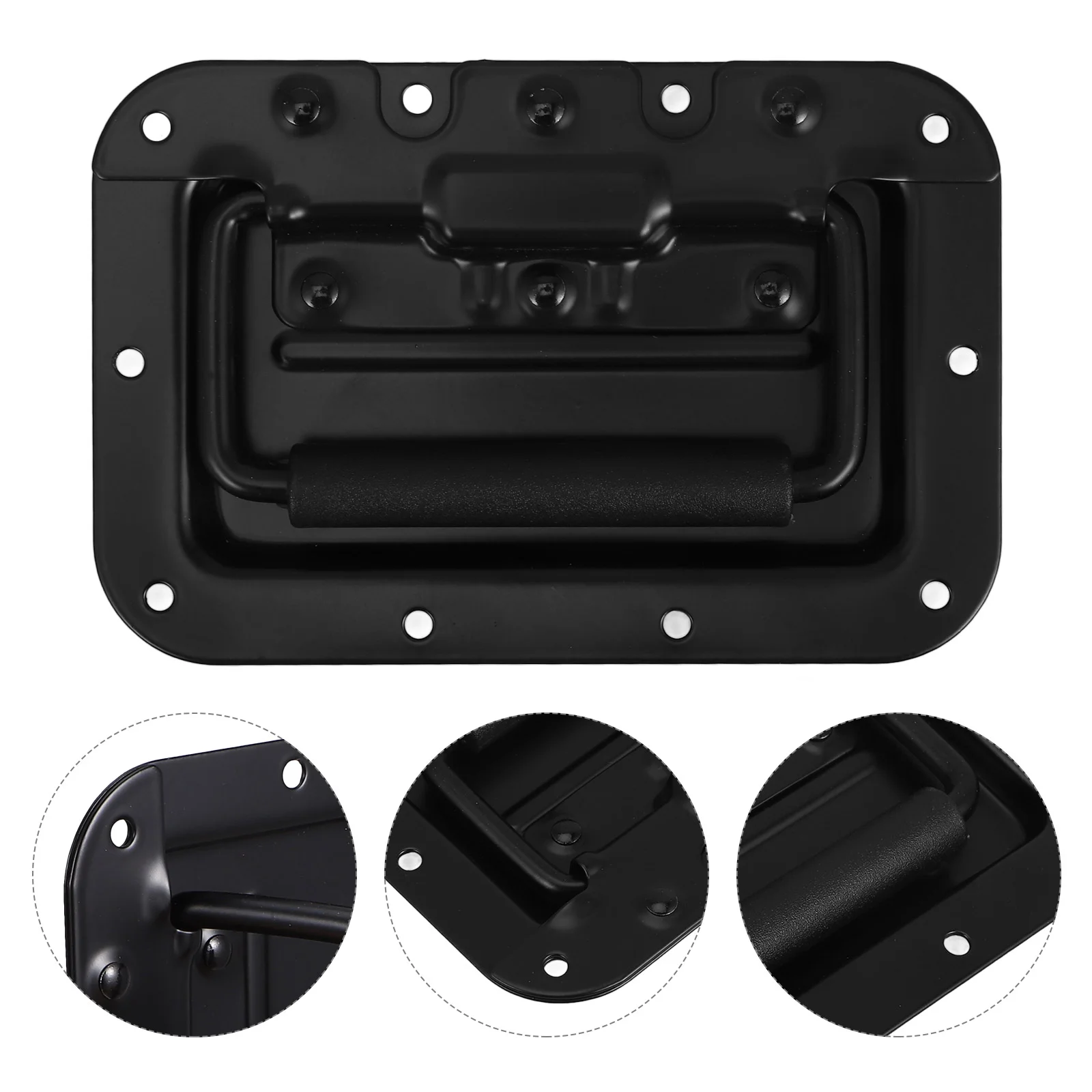 

Spring Loaded Handle For Case Iron Pull Cabinet Hardware Door Grip Speaker Box Padded Drawer Folding Recessed Hardware