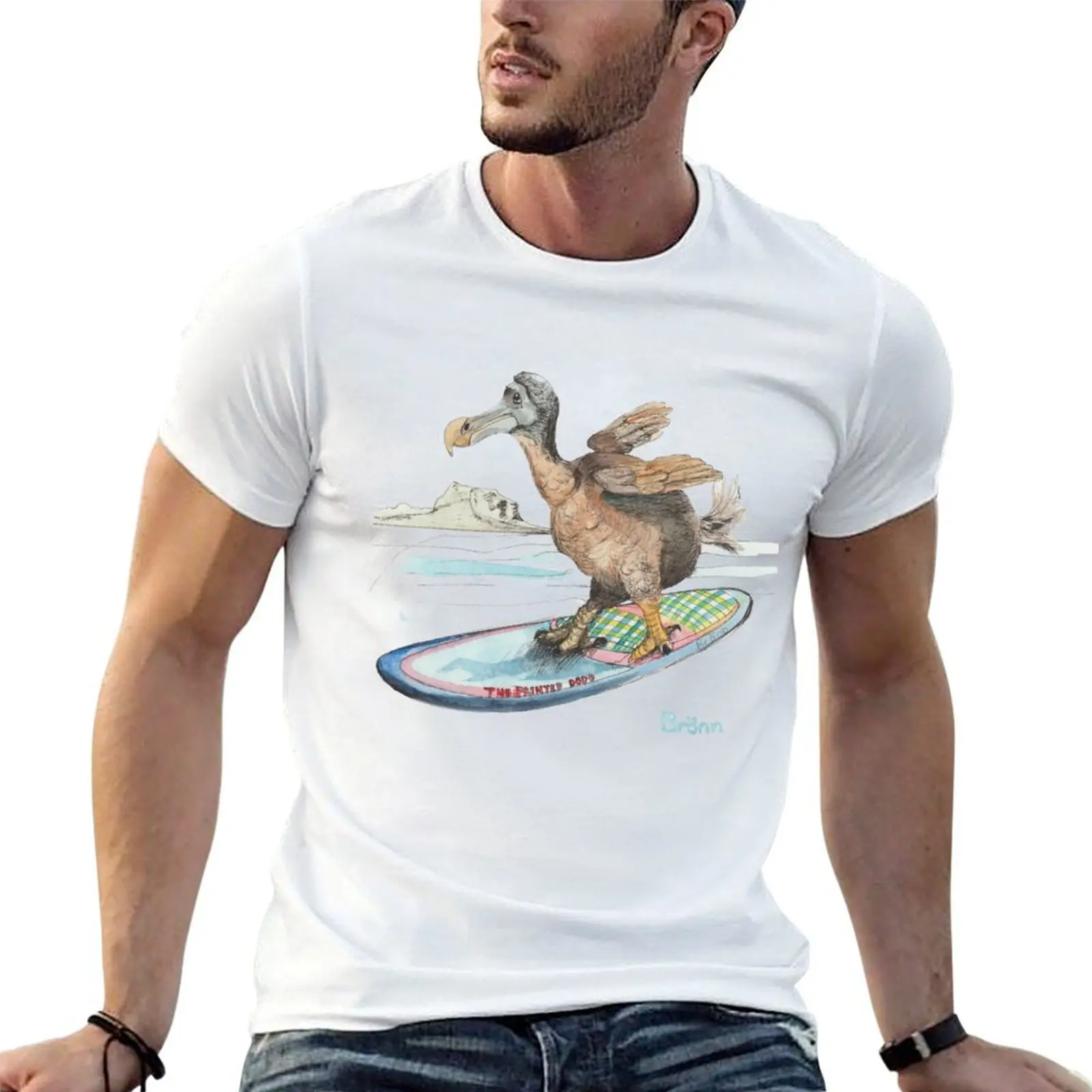 Dodo tries surfing T-Shirt Personalized t-shirt tshirts personalised funny t shirts men
