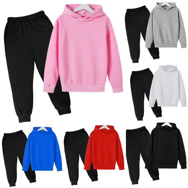 

Boys Girls Autumn Sets Children's Top Bottom Clothes Suits Kids Hoodies+Pants 2Pcs Outfits Teenager Spring Sweatshirt Sportswear