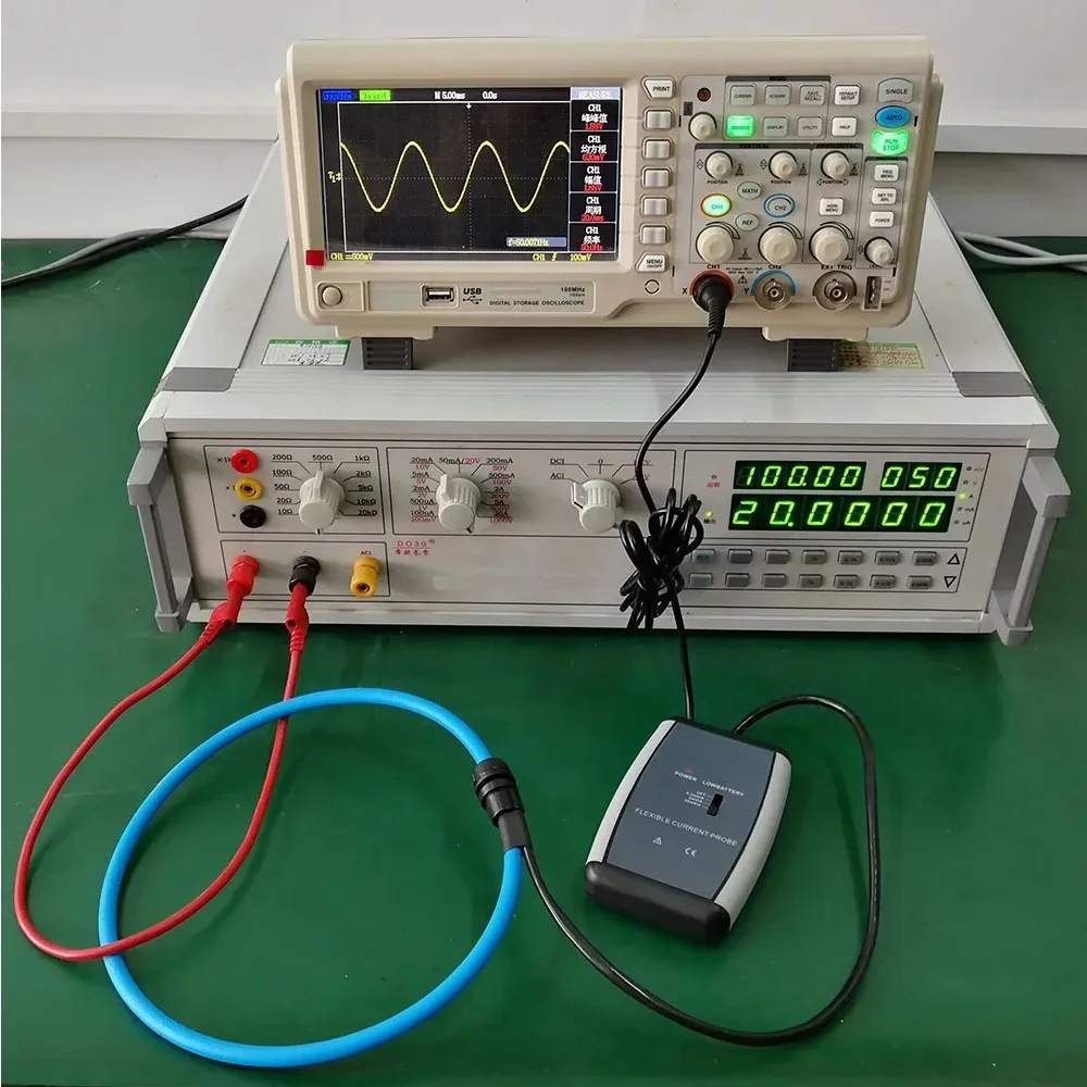 FR100RD FR200RD FR300RD Flexible Rogowski Coil Current Sensor Integrator AC Current Transducer 0A～10kA Differential Current-Time