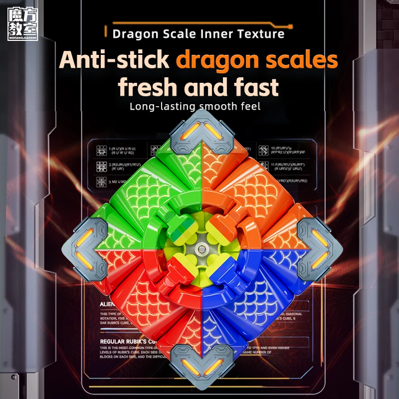 Moyu Meilong-المكعب السحري المغناطيسي الاحترافي ، ألعاب ألغاز للأطفال ، 3 m ، V2 ، 3x3x3