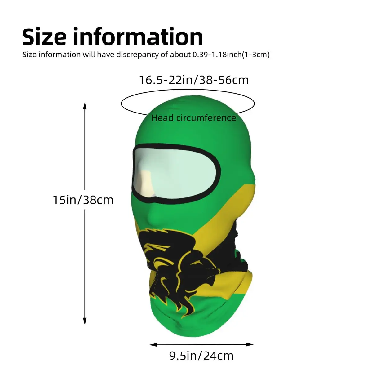 Jamaica Flag  Head Outdoor Cool Sunscreen Motorcycle Face Mask Moto Biker Wind Cap Stopper Windproof Bicycle Cycling Headgear