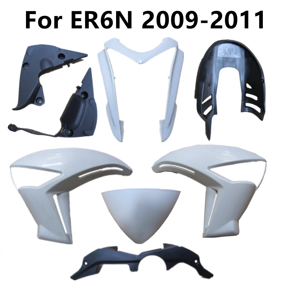 รถจักรยานยนต์สำหรับ ER6N 2009-2010-2011ชิ้นส่วนพลาสติก Fairing ส่วนประกอบ Unpainted ตัวถังรถ ABS ฉีดแพ็คซ้ายและขวา