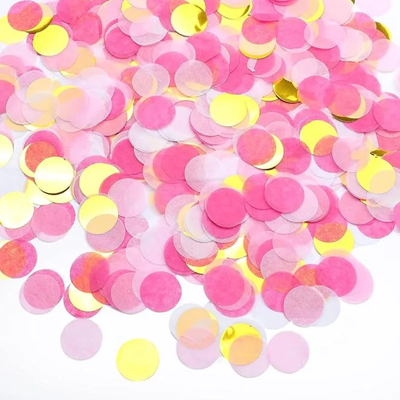 

1000g Pink Silver Rose Gold Round Confetti Paper Table Glitter Foil Confetti for Birthday Wedding Party Decoration and Baby Show