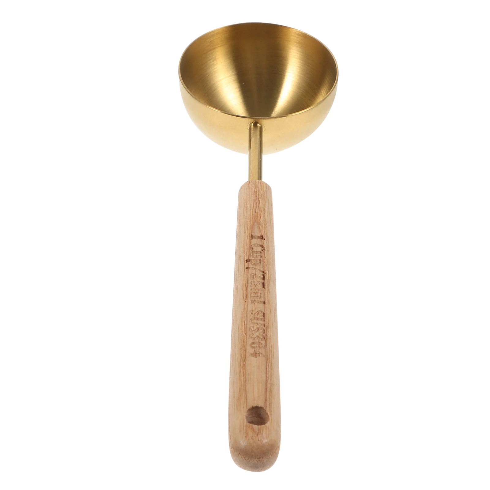 

Golden Measuring Spoon Wooden H 1Cup 25ml Coffee Milk Powder Baking Cooking Kitchen Gadgets Stainless Steel Teaspoons
