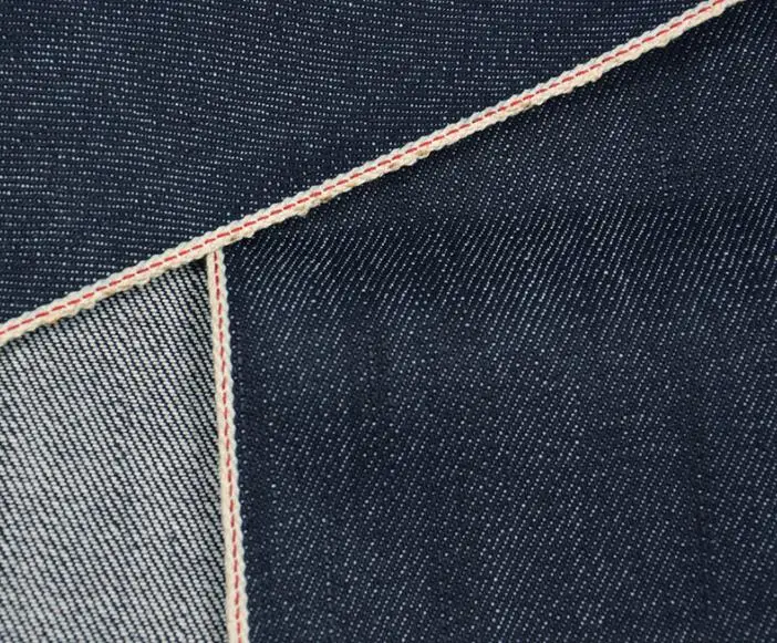 

13 Oz Selvedge Denim Fabric Cotton Vintage Navy Selvage Denim Textile Vertical Slub Raw Denim Cloth Material Wholesale W287121