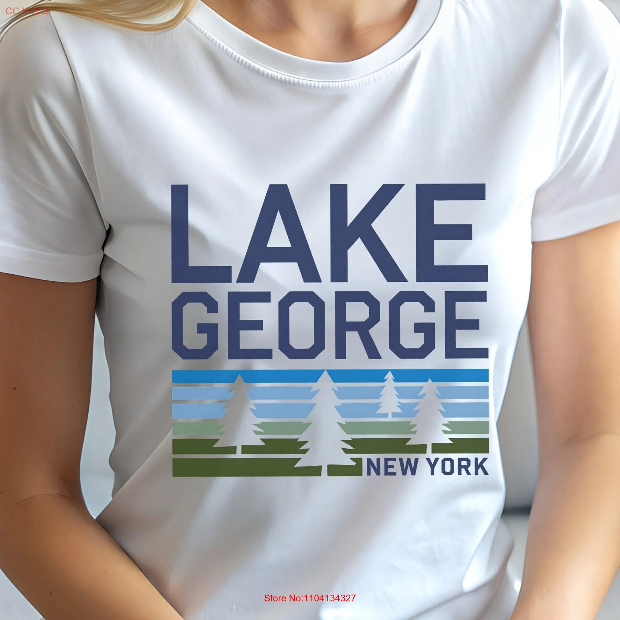 Lake George T Shirt New York NY Vintage Souvenir Scenic Adventure  long or short sleeves