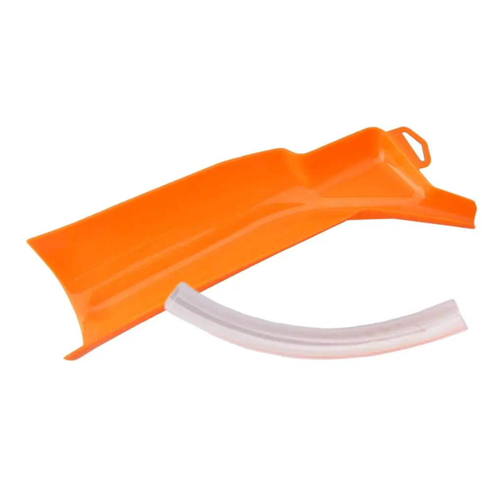 Orange Large Flexible High Strength Plastic Oil Gas Petrol Fill Funnel Tool