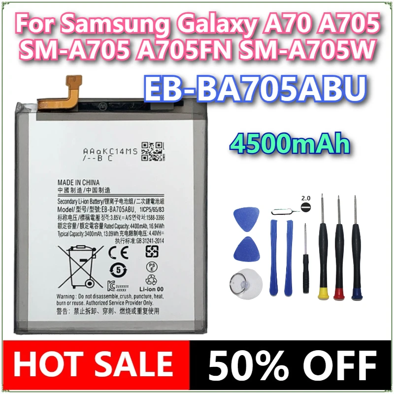 

Brand New EB-BA705ABU 4500mAh Replacement Mobile Phone Battery For Samsung Galaxy A70 A705 SM-A705 A705FN SM-A705W Batteries