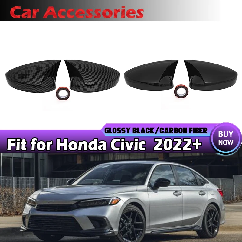 

Rearview Mirror Cover Caps Side Wing Rear view Covers Shell Cap Housing With/No Turn Signal Light Fit Honda Civic 11th 2022-2023