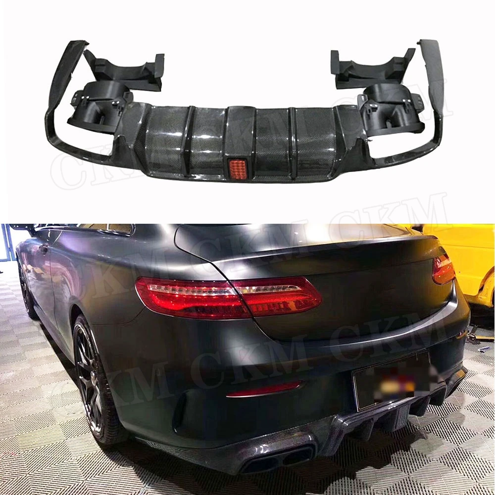 

CKMUUER Carbon Fiber Rear Bumper Diffuser Exhaust Muffler Tips for Mercedes Benz W238 E63 AMG Coupe 2017-2022