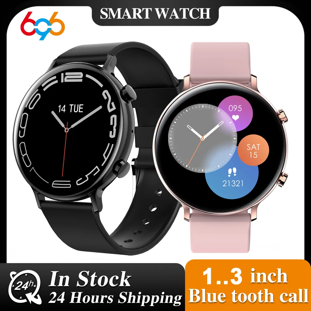 1.3 "Mannen Blue Tooth Noemen Smart Watch Sport Fitness Waterdichte Hartslag Health Horloges Stemassistent Muziek Smartwatch