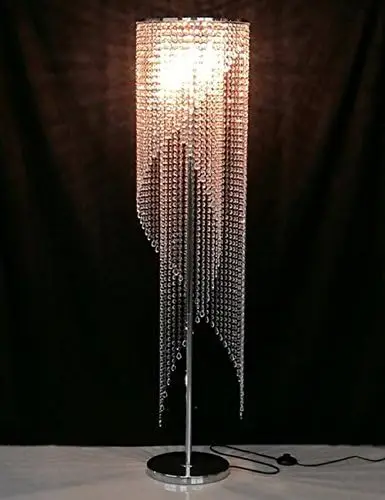 

Crystal Floor Lamp, Elegant Rain Lamp, Modern Lava Lamp For Living Room, Bedroom, Girls Room, Silver Chrome