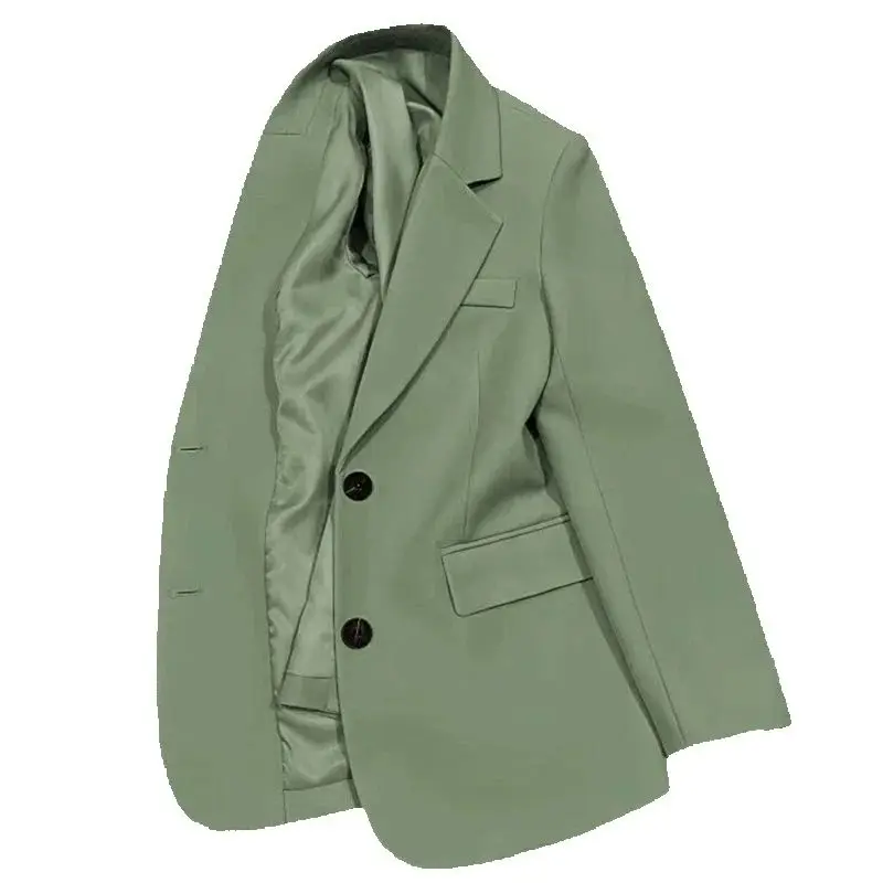 

2025 Spring Autumn New Suit Jacket Women Casual Long Sleeved Coat Single Breasted Female Work Blazers Ladies Office Outwear Tops