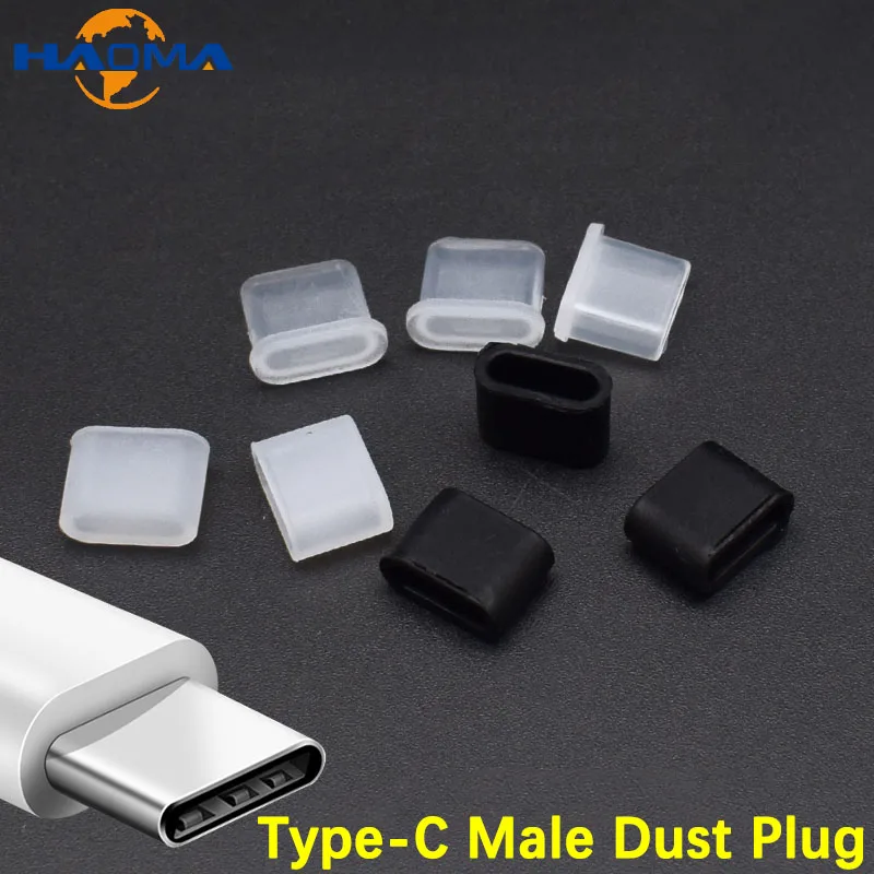 Type-C Male End Dust Plugs Mobile Phone Charging Port Protector Type C Anti-dust Cap Harging Data Cable Male Dust Cover