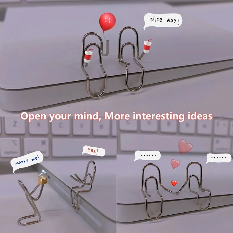 100PCS Colourful Paper Clip Multi-functional Metal Paper Clip Bookmark Paper Clip Office Supplies