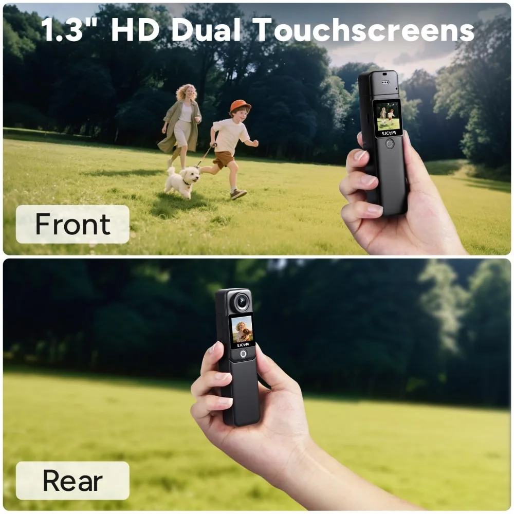 كاميرا SJCAM Action C300 كاميرا رياضية للجيب 4K30FPS -5G WiFi، بطارية مزدوجة 460 دقيقة لمدونة الفيديو وركوب الدراجات والغوص #6