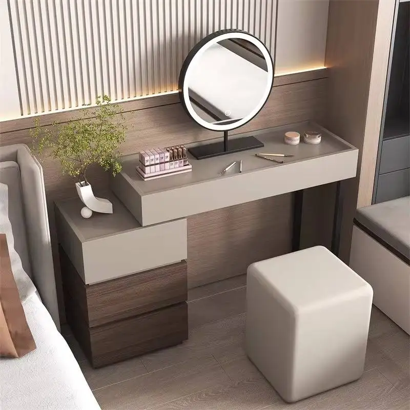 

Square Big Stool Vanity Table Storage European Modern Salon Makeup Cabinet Bedroom Drawers Beauty Penteadeira Feminina Furniture