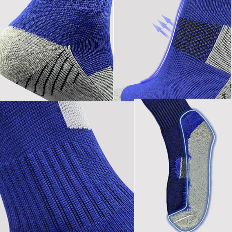 Chaussettes de sport en coton pour adultes et enfants, bas de football longs, legging en spandex, football, baseball, rinçage, anti-aldes, nouveau