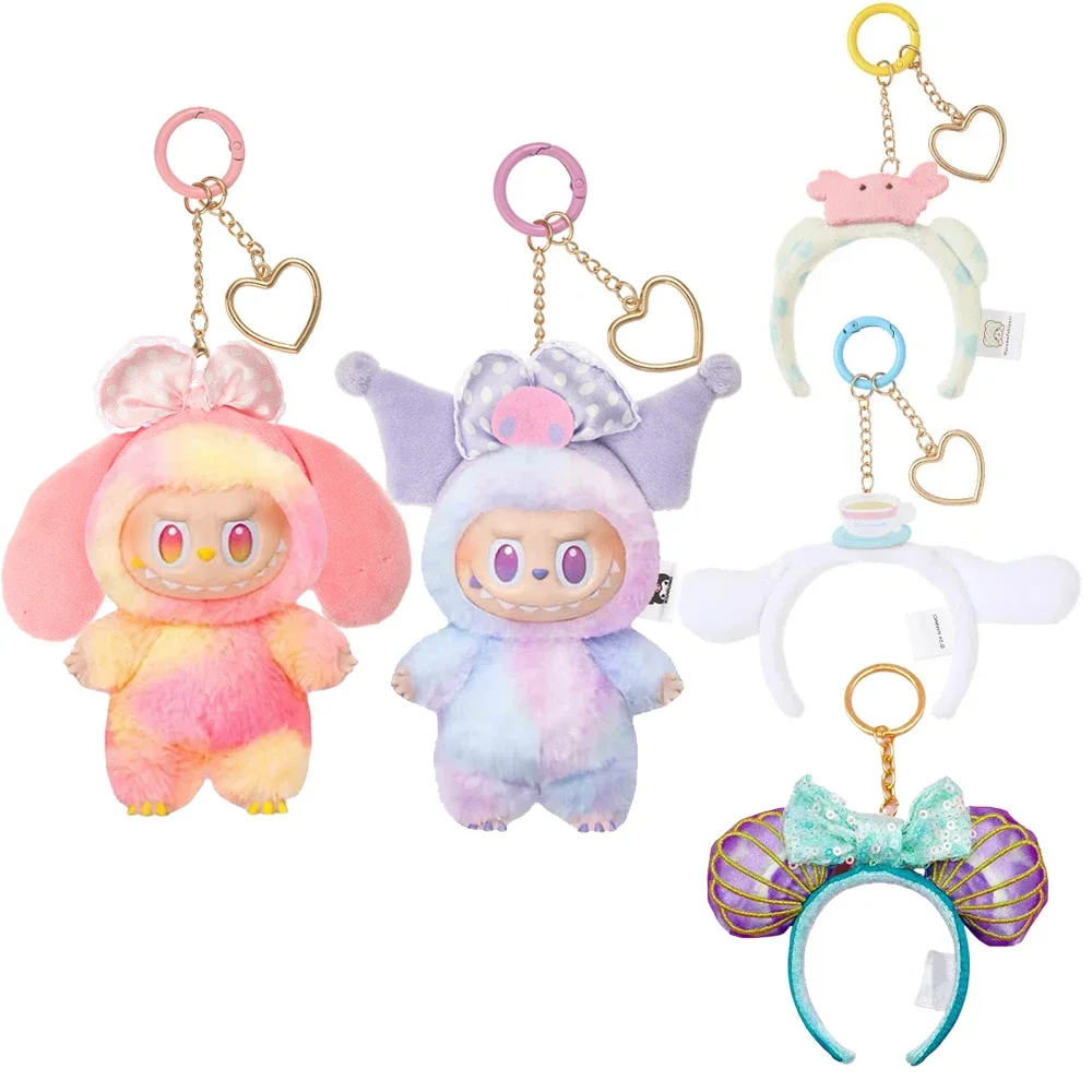 

Cartoon Sanrio Series Labubu Headband Toy Mermaid Keychain Doll DIY Toy Kuromi Melody Bag Pendant Decoration Birthday Gift