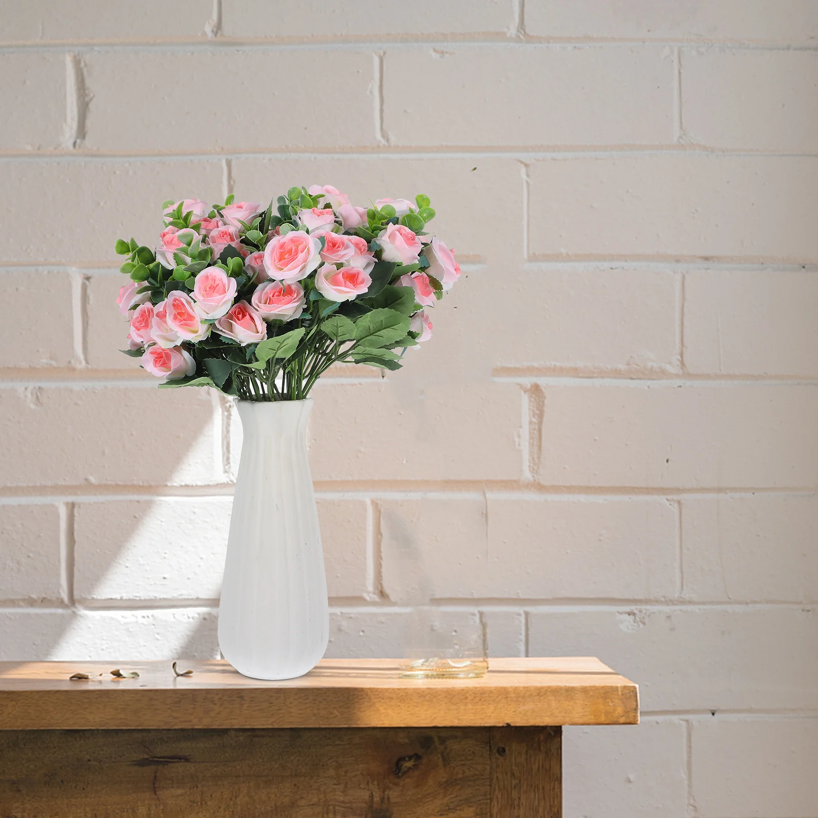 

5pcs Simulation Rose Flowers Artificial Plant Decor For Home Party Wedding Balcony Outdoor Indoor Faux Rose Props Flower Adorns