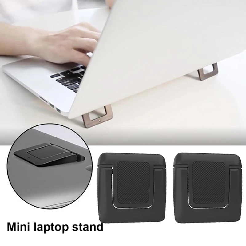 2Pcs Mini Multifunctional Cooling Stand Non-slip Plastic Foldable Desktop Notebook Laptop Stand Laptop Holder Tablet Stand