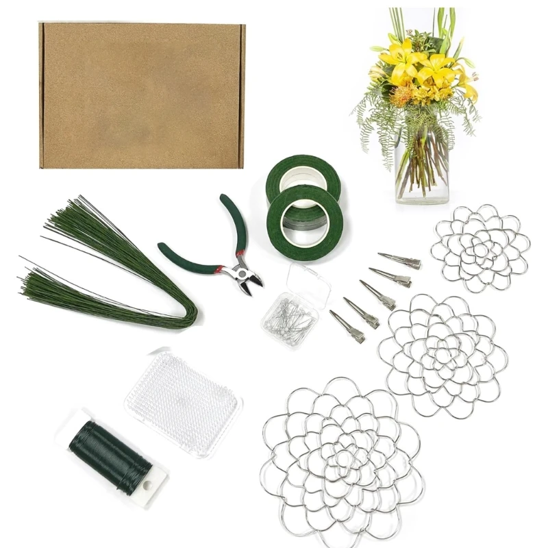 Flower Arrangement Supplies for Beginners Including Flower Arrangement Holder Flower Frogs Flower Wire Cutter Needle