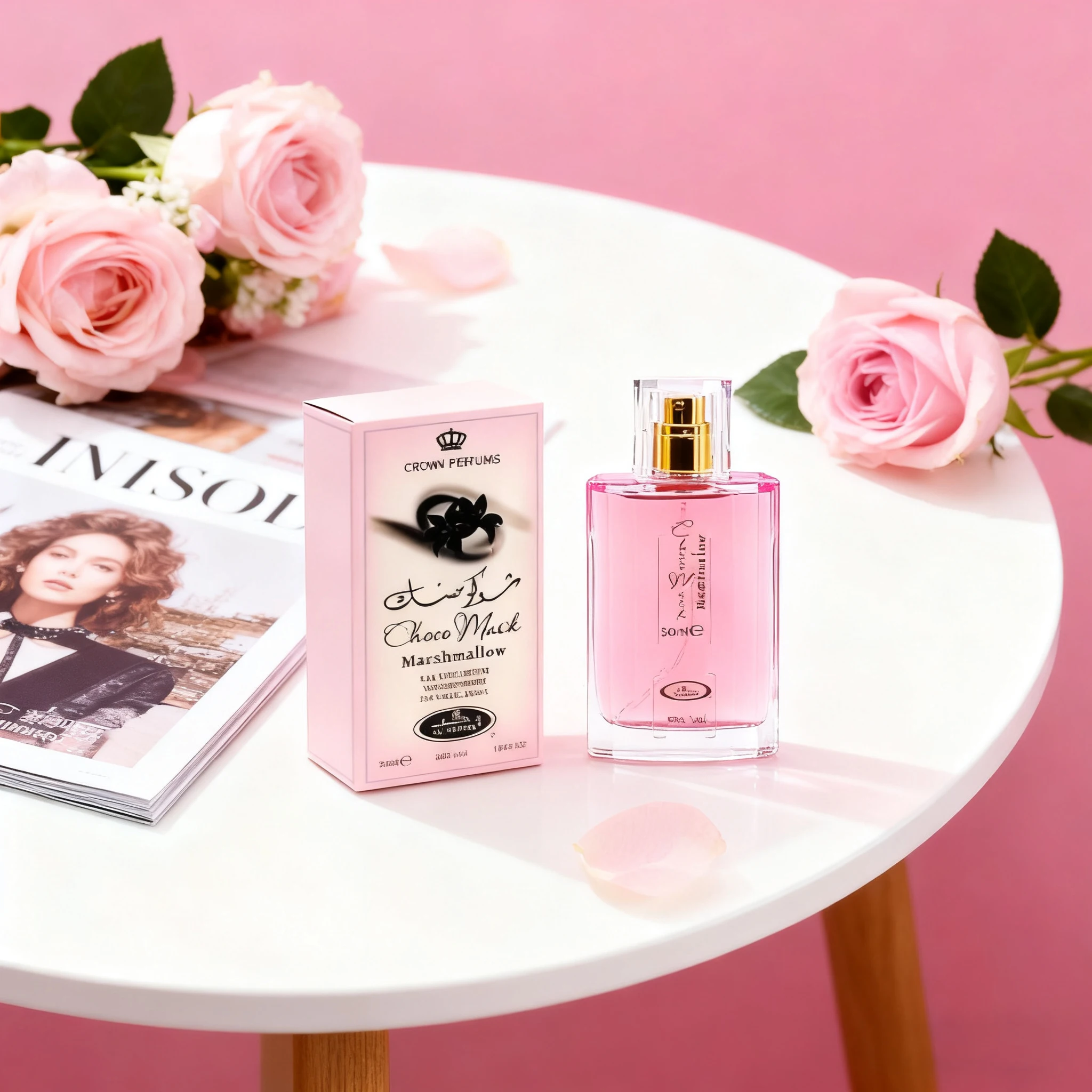 رذاذ عطر نسائي من Al Rehab Chocolate Musk Cotton Candy، نكهة حلوة ولذيذة، 50 مل/1.65 أونصة