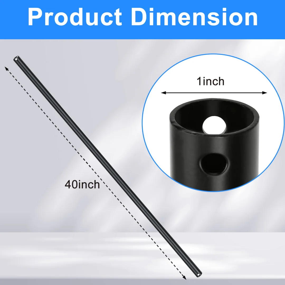 Ceiling Fan Extension Rod Downrod Fan Extender Long Drop Adjuster For High Sloped Ceilings Durable Iron Easy Install Chain