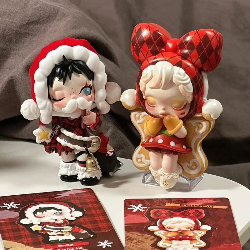 Skullpanda Crea una serie di auguri Scatola cieca Ragazza Giocattoli di moda Figura anime Scatola misteriosa Ornamenti Collezione Modello Regalo di Natale a sorpresa