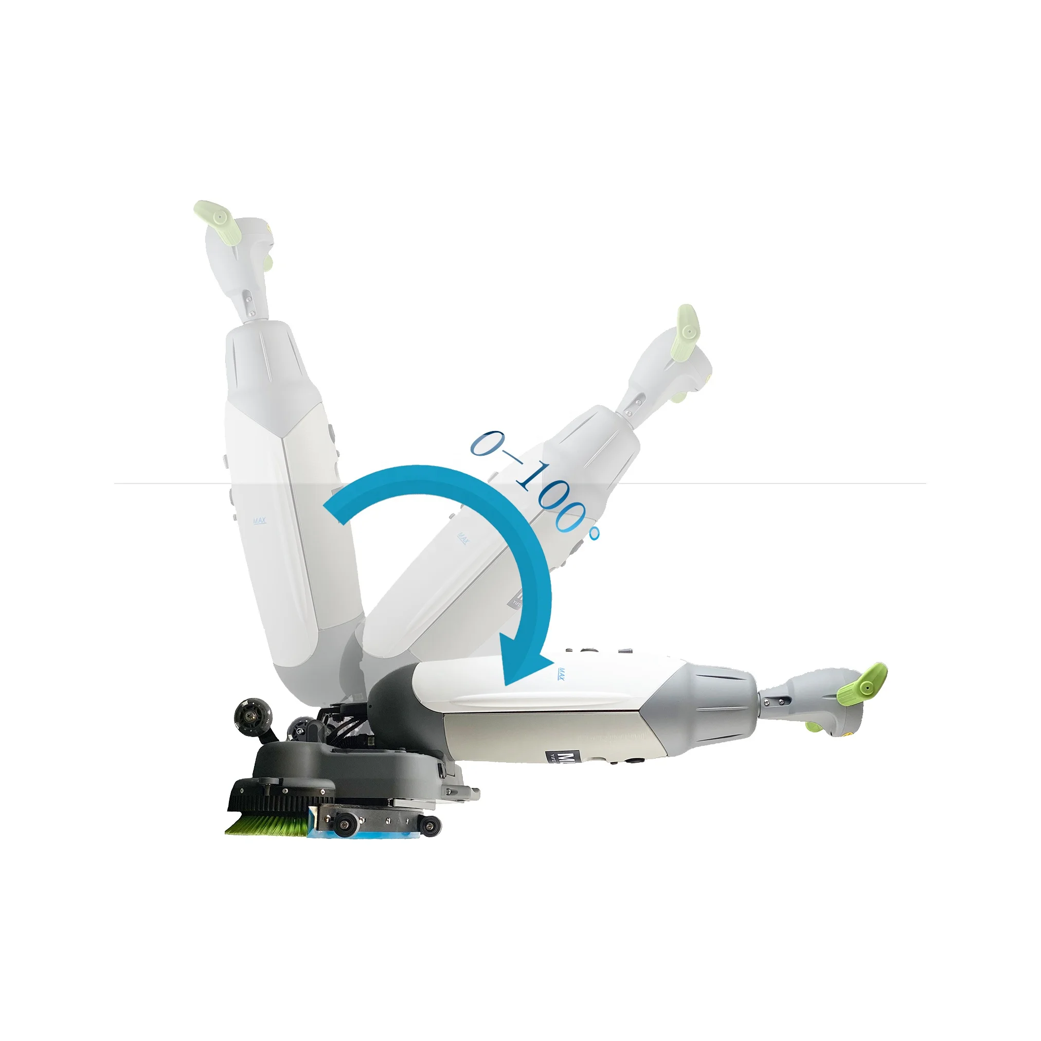 100H Office Mini Floor Scrubber Machine Fold Floor Cleaning Machine