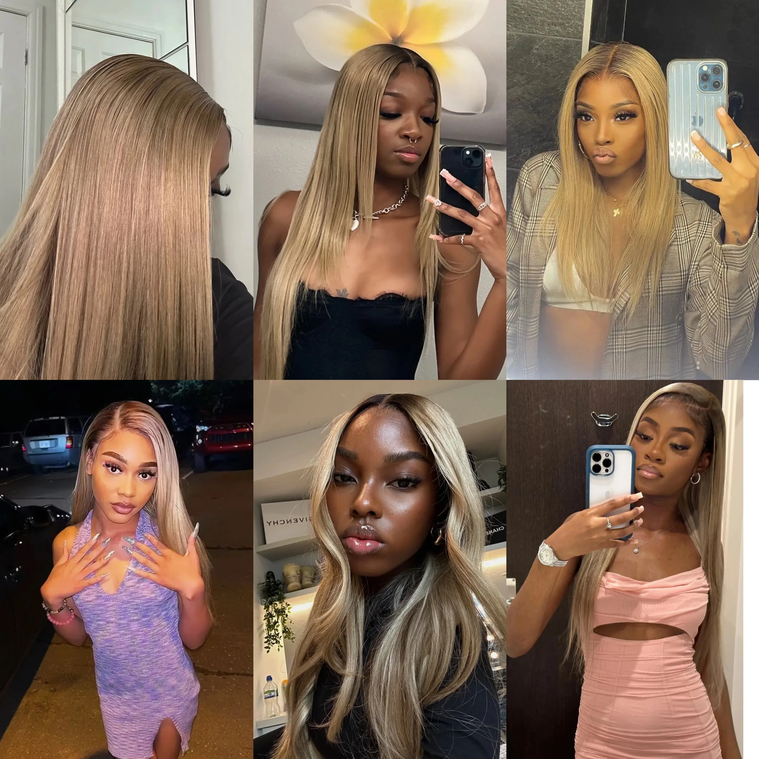 Ombre Blonde 13X6 13X4 Transparent Lace Frontal Wig Straight  Blonde with 1B Roots Wig Human Hair Lace Front Wig 5X5 Closure Wig