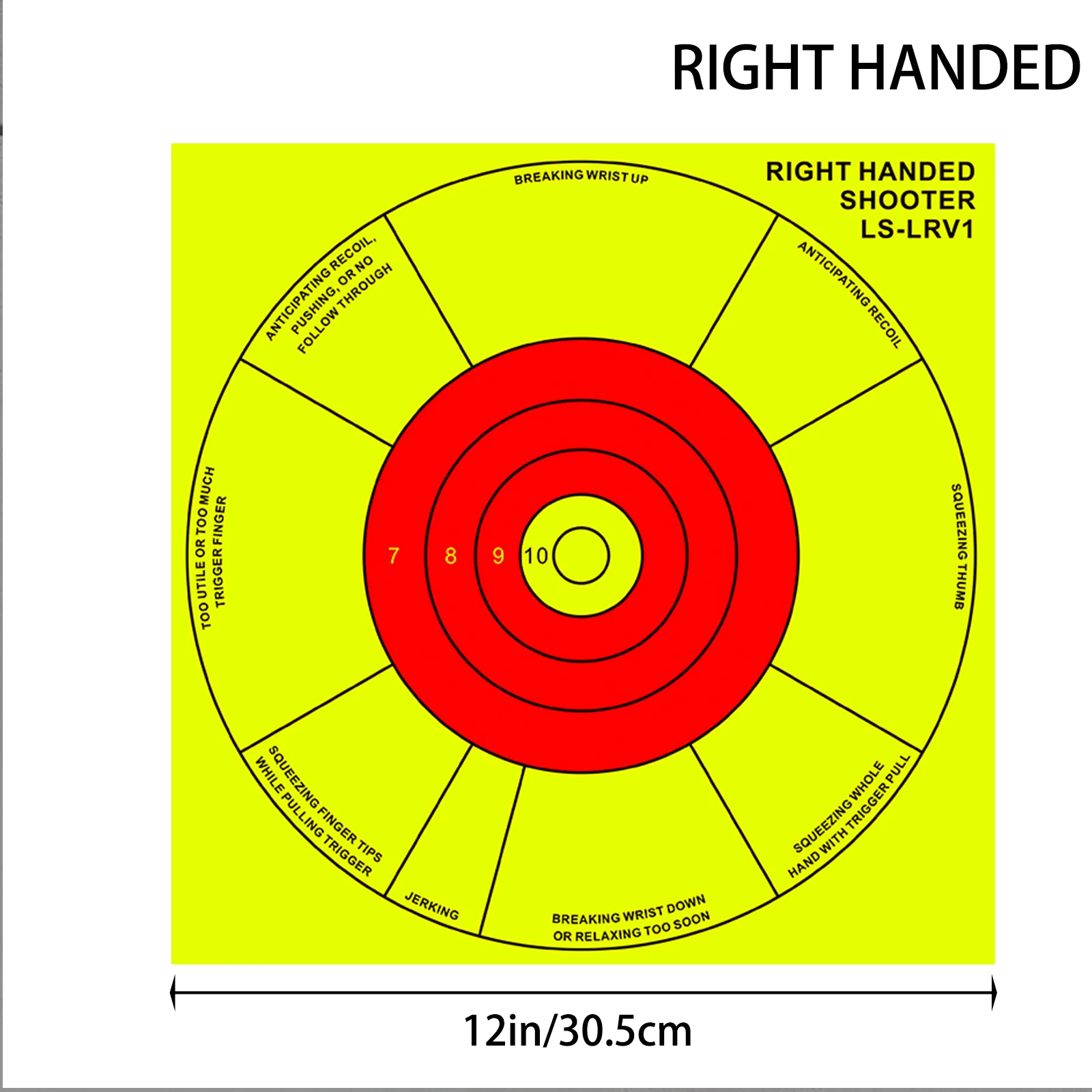 5Pcs 12inch Circular Target for Left and Right Hand Shooting Habits and Precision Practice, Correct Shooting Posture, Correction of Bad Shooting Habits Practice Target Stickers for Shooting Practice,  image 2