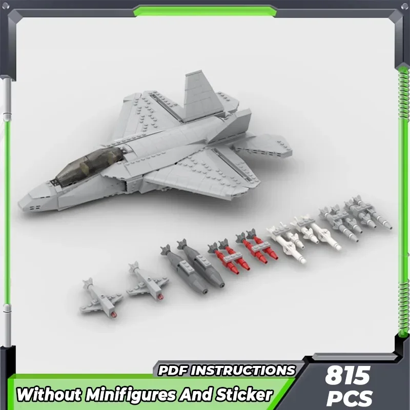 Moc Building Bricks Military Model F-35 Lightning II Fighter Technology Modular Blocks Gifts Toys For Children DIY Sets Assembly