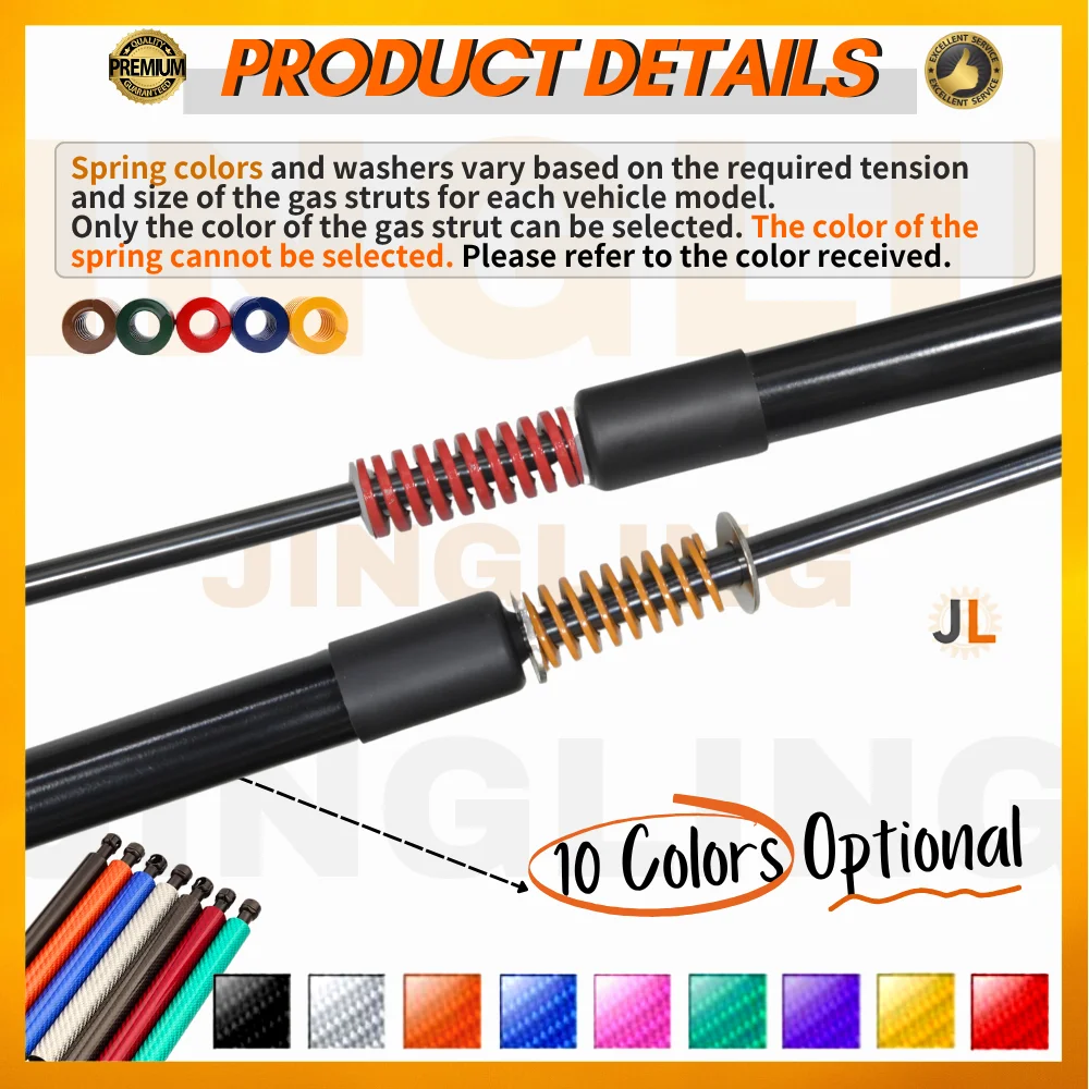 Qty(2) Trunk Struts for Volkswagen Touran MPV 1T 2011-2015 Higher Force Version (+300N) Rear Boot Lift Supports Shock Absorbers