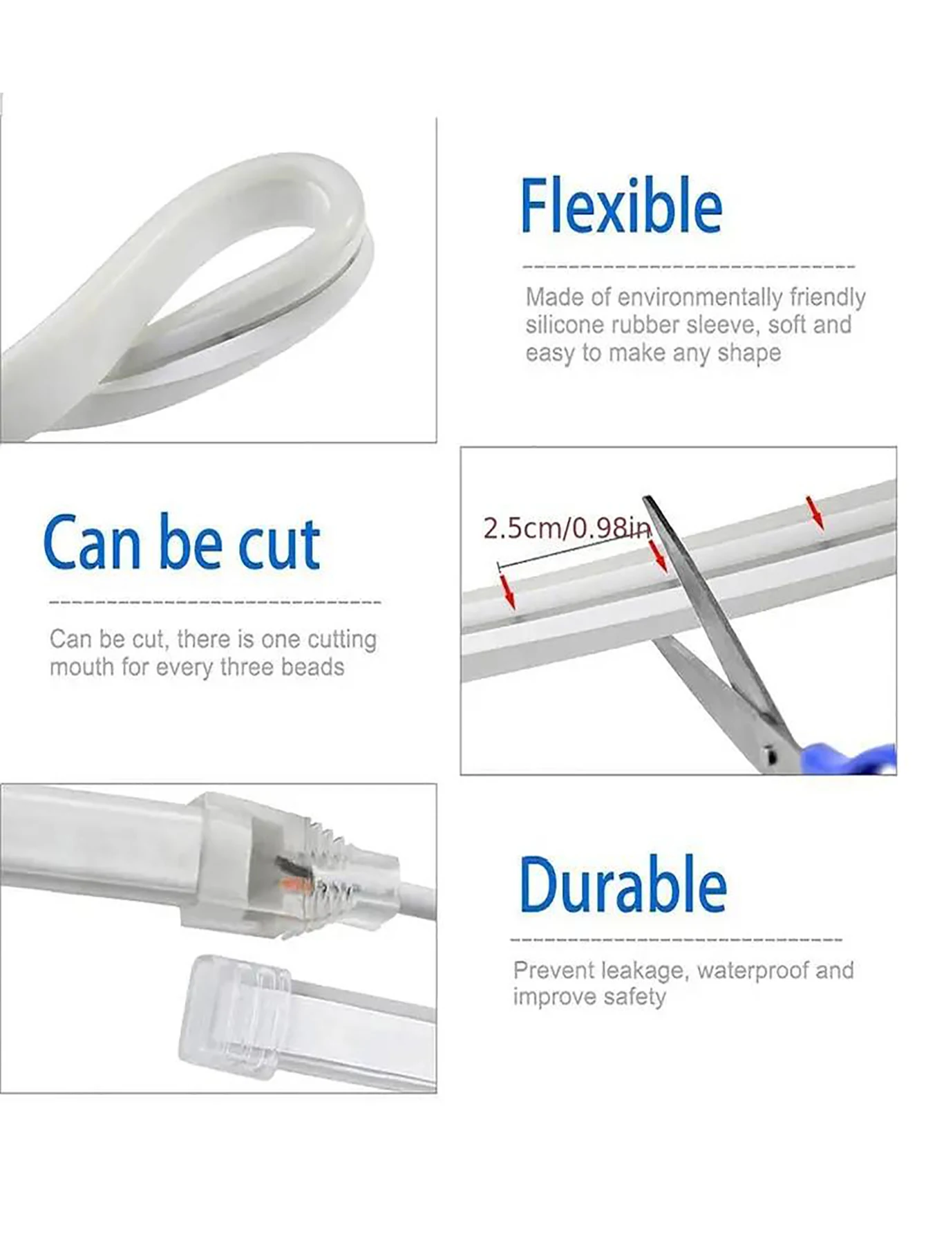 Luz LED com sensor de varredura manual USB 5 metros DC5V LED strip light