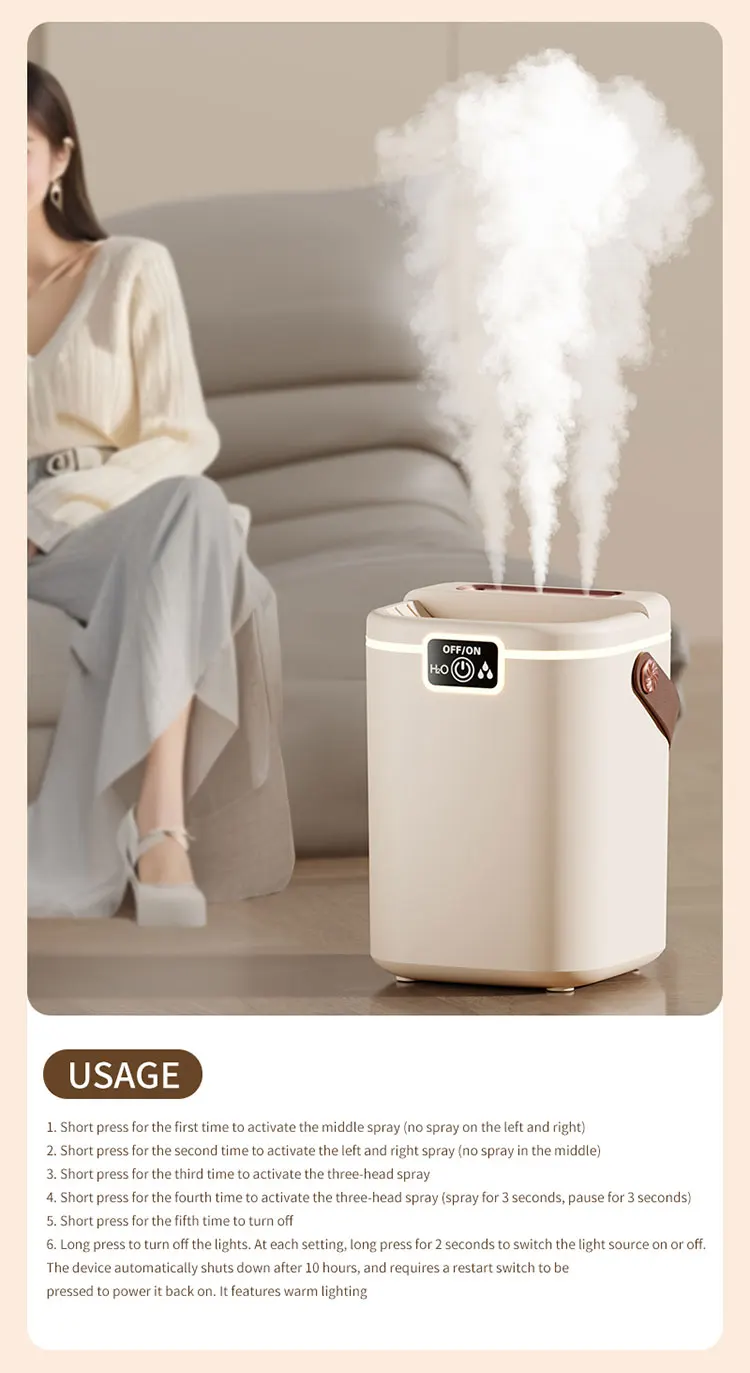 Danoz AirSmart Tinsol humidifier 4 mist levels night light soft glow bedroom nursery tabletop portable